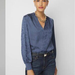White House Black Market Pleated Shoulder Blouse